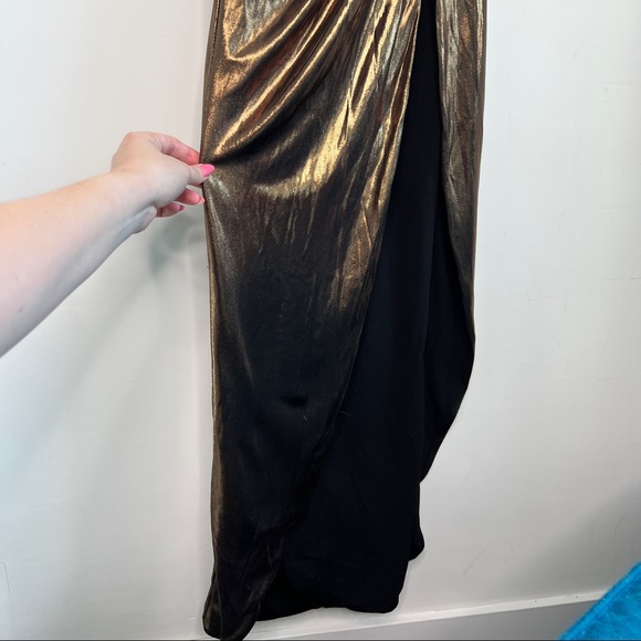 Revolve Nookie One Shoulder Metallic Dress - Picture 4 of 6
